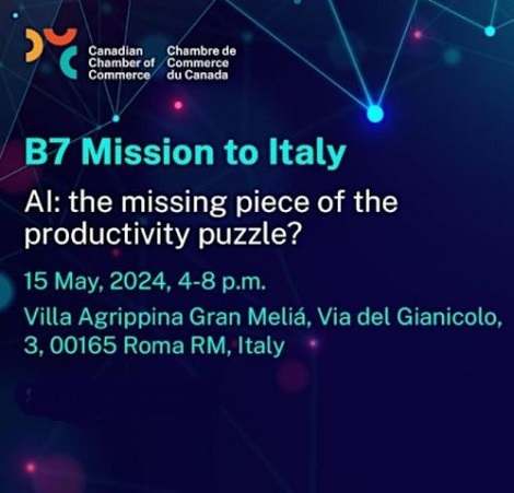 Canadian Chamber in Italy IA sulla produttività al B7 di Confindustria
