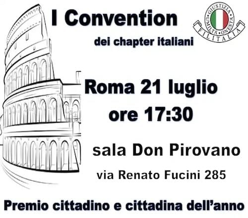 Convention Filitalia chapters italiani a Roma. Prima edizione Cittadino e Cittadina dell’Anno