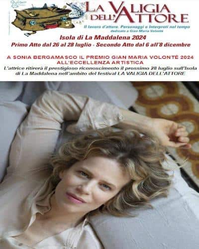 Premio Gian Maria Volonté 2024 a Sonia Bergamasco