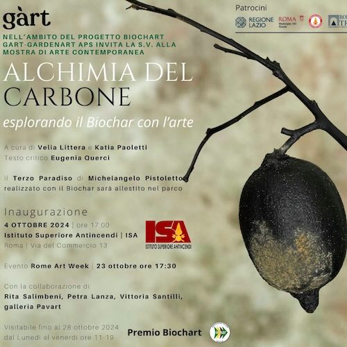 Alchimia del Carbone: come tolgo la Co2 col Biochar. È arte contemporanea d’impegno sociale!