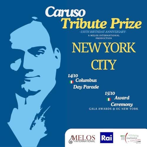 Caruso Tribute Prize V edizione a New York per celebrare i 150 anni dalla nascita del grande tenore italiano