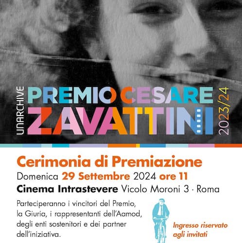 Premio Zavattini VIII ed. A Roma la Cerimonia di premiazione