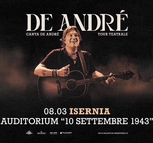 Cristiano De André Isernia: parte dall’Auditorium il tour che ricorda il padre Fabrizio