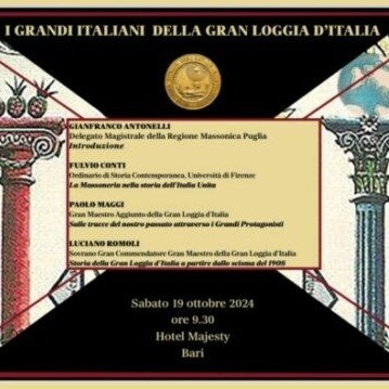 Gran Loggia d’Italia convention a Bari per celebrare il grande lavoro per la Massoneria