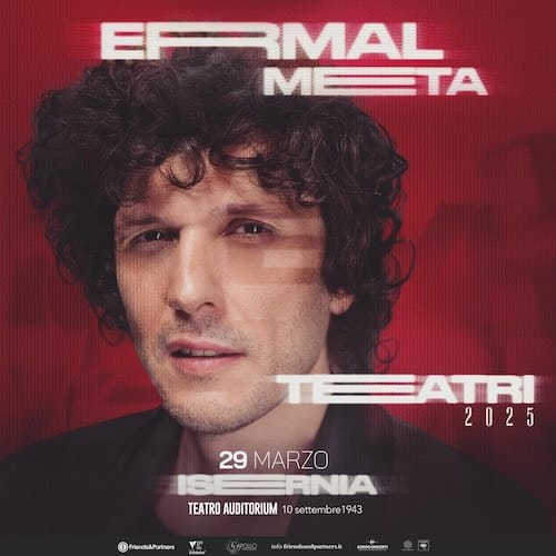 Ermal Meta a Isernia, viaggio musicale tra i successi e il nuovo album Buona Fortuna