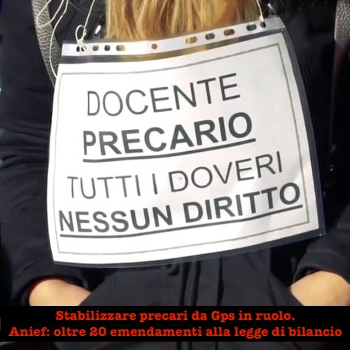 Stabilizzare precari da Gps in ruolo. Anief: oltre 20 emendamenti alla legge di bilancio