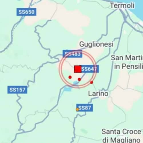 Terremoto 4.2 in Molise, epicentro Montecilfone. Gente in strada e tanta paura