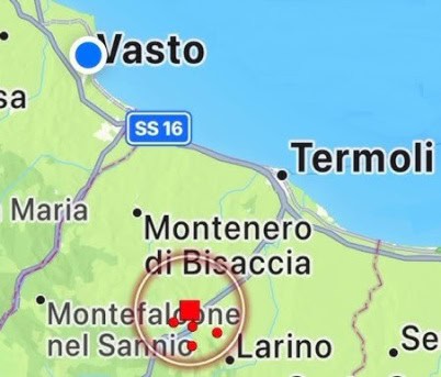 Terremoto Molise epicentro Rionero Sannitico in provincia di Isernia