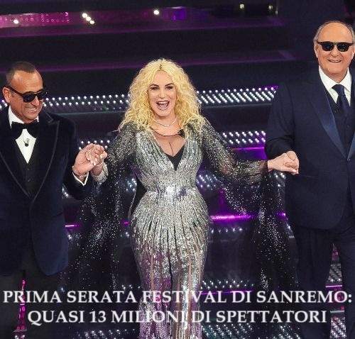 Festival Sanremo Prima serata è successo: 65,3 di share e quasi 13 milioni di spettatori