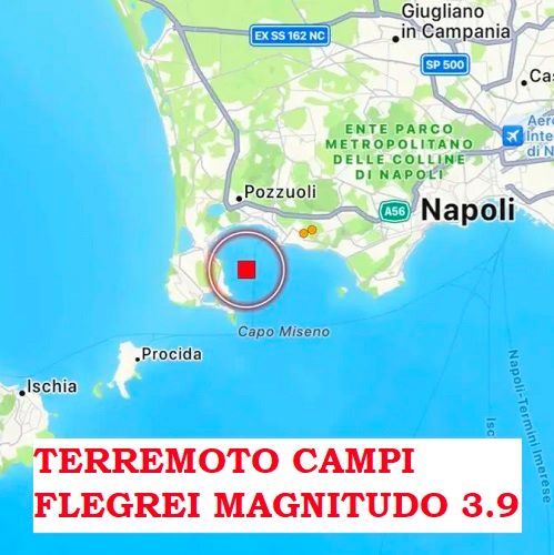 Terremoto Campi Flegrei di magnitudo 3.9