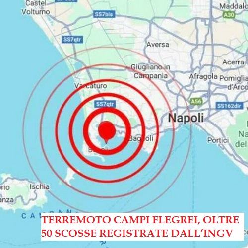 Terremoto Campi Flegrei, oltre 50 scosse registrate dall’INGV