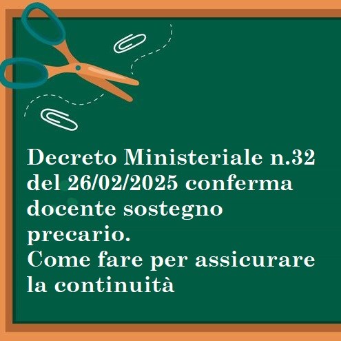 Decreto Ministeriale conferma docente sostegno. Come fare per assicurare la continuità