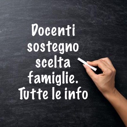 Docenti sostegno scelta famiglie. Tutte le info